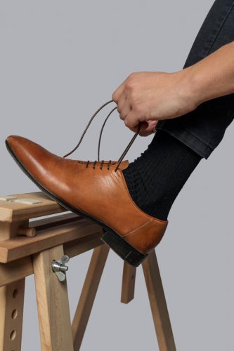 Vlněné ponožky Woolife Rib - Barva: Černá, Velikost obuvi: 23-24