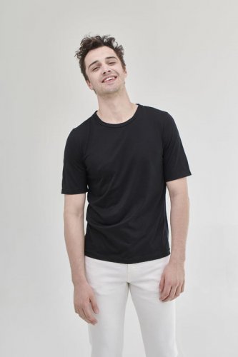 Pánské tričko Merino Basic 140 - Farba: Černá, Velikost: S