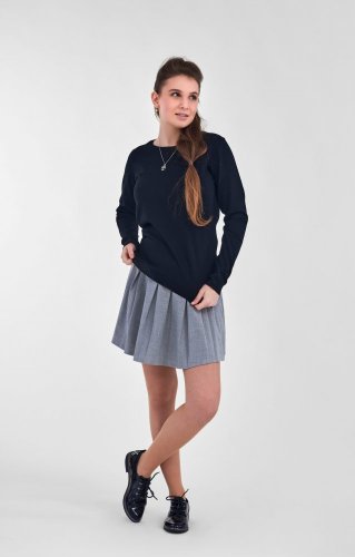 Dámský vlněný svetr Merino Extra - Barva: Černá, Velikost: XL