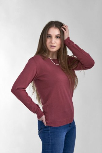 Dámský vlněný svetr Merino - Barva: Starorůžová, Velikost: XS
