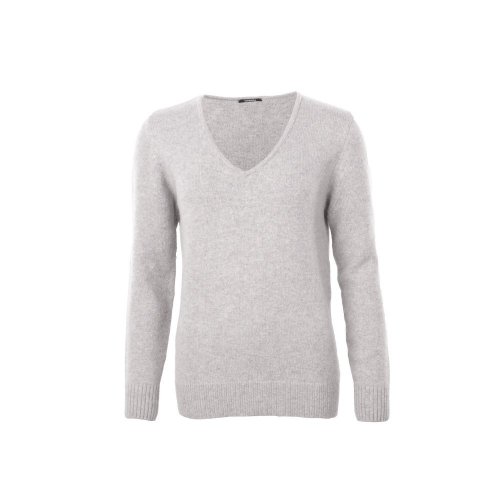 Dámský vlněný svetr s výstřihem Kašmír - Barva: Skořicová, Velikost: XL