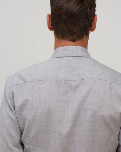 Pánská košile Merino Fancy SlimFit - Barva: Šedá, Velikost: 38 Slim Fit