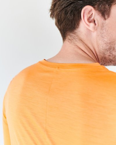 Pánské tričko Merino Basic 195 - Velikost: S, Farba: Oranžová
