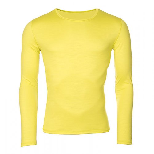 Pánské funkční triko Merino 140 dlouhý rukáv - Barva: Žlutá, Velikost: L