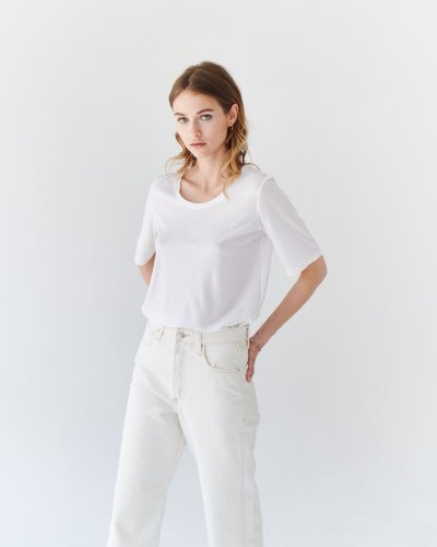 Dámské tričko Merino Basic 195 - Farba: Bílá, Veľkosť I rozmer: XL