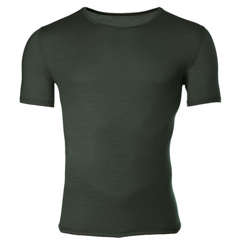 Pánské funkční tričko Merino 140 - Barva: Khaki, Velikost: XL