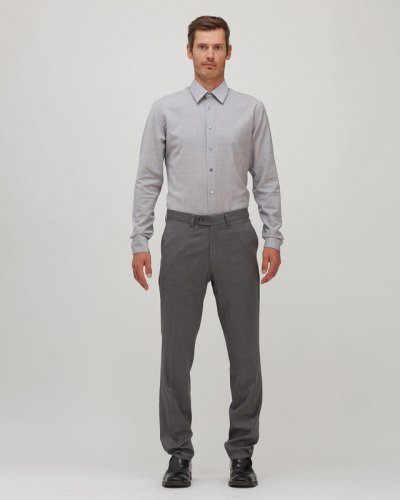 Pánská košile Merino Fancy SlimFit - Velikost: 38 Slim Fit, Barva: Světle modrá