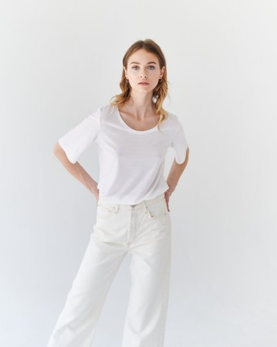 Dámské tričko Merino Basic 195 - Farba: Bílá, Veľkosť I rozmer: S