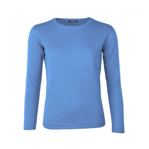 Dámský vlněný svetr Merino Blend - Farba: Světle modrá, Veľkosť I rozmer: XL