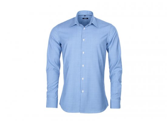 Pánská košile Merino Fancy SlimFit - Velikost: 40 Slim Fit, Barva: Světle modrá