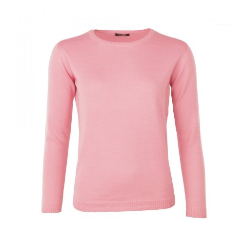 Dámský vlněný svetr Merino Blend - Farba: Růžová, Veľkosť I rozmer: XL