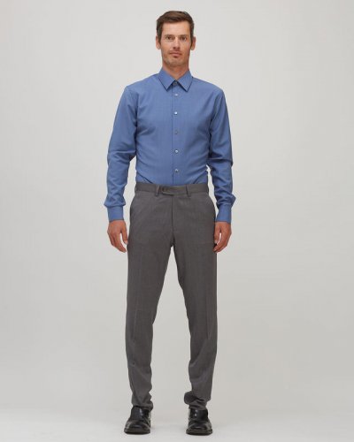 Pánská košile Merino Fancy SlimFit - Barva: Světle modrá, Velikost: 44 Slim Fit