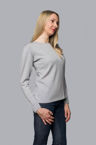 Dámský vlněný svetr Merino - Velikost: XL, Barva: Tmavě fialová