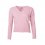 Dámský vlněný svetr s výstřihem hlubokým Kašmír - Farba: Růžová, Veľkosť I rozmer: XS