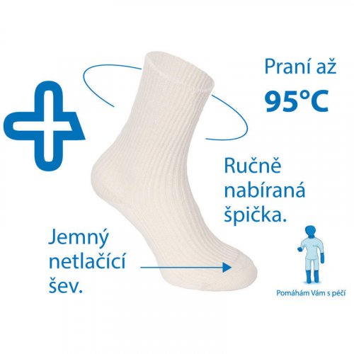 Ponožky se zdravotním lemem - Barva: Béžová, Velikost obuvi: 31