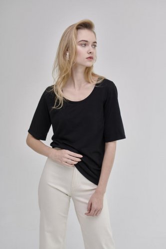 Dámské tričko Merino Basic 140 - Barva: Černá, Velikost-rozměr: S