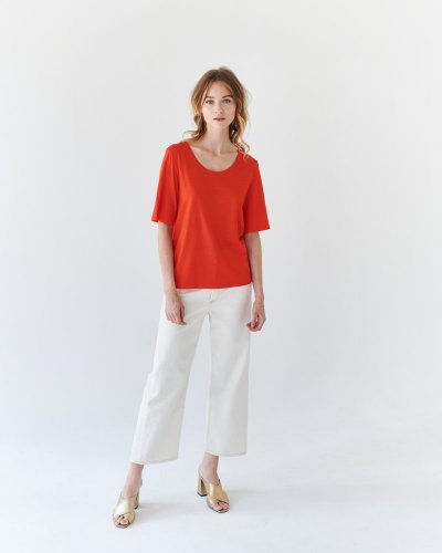 Dámské tričko Merino Basic 140 - Farba: Oranžová, Veľkosť I rozmer: S