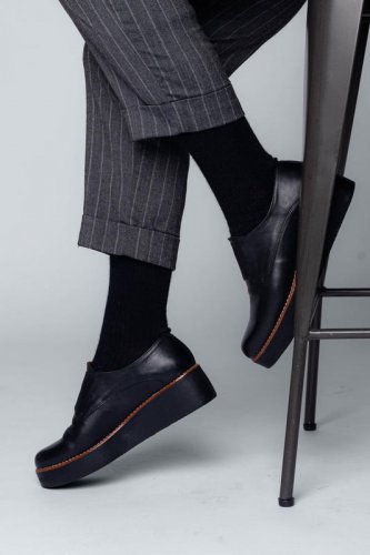 Vlněné ponožky Woolife Rib - Farba: Černá