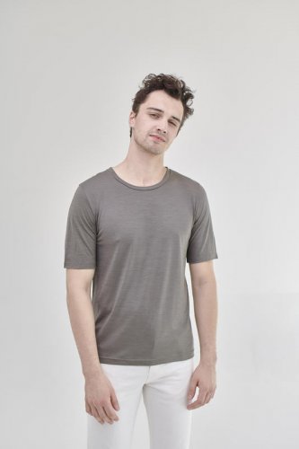 Pánské tričko Merino Basic 140 - Barva: Khaki, Velikost: XXL