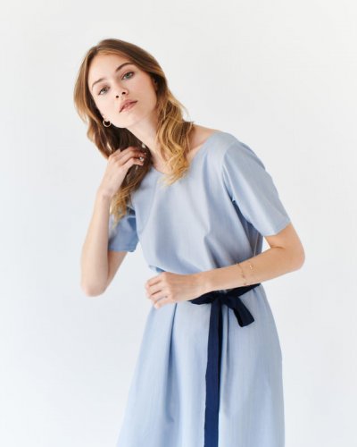 Šaty Super Fine - Barva: Modrá, Velikost: M