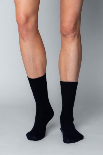 3 PACK Vlněné ponožky Woolife Rib - Farba: Černá, Veľkosť I rozmer: 23-24