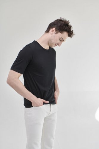 Pánské tričko Merino Basic 140 - Barva: Černá, Velikost: XL