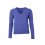 Dámský vlněný svetr s výstřihem hlubokým Kašmír - Farba: Tmavě fialová, Veľkosť I rozmer: S