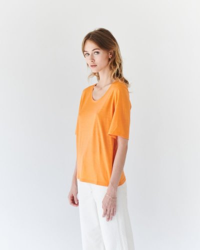 Dámské tričko Merino Basic 140 - Barva: Oranžová, Velikost: L