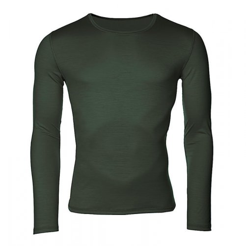 Pánské funkční triko Merino 140 dlouhý rukáv - Barva: Zelená, Velikost: L